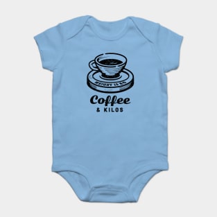 Coffee & Kilos - Coffee Lover Gym Lover Baby Bodysuit